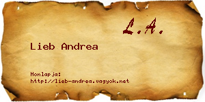 Lieb Andrea névjegykártya